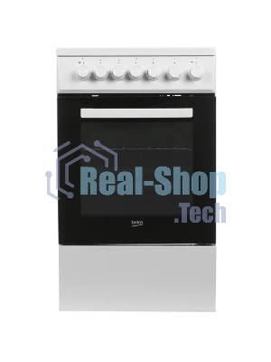 Плита электрическая Beko FSE57110GW белый, конфорок 4 шт, духовка 55 л, гриль, 50 см x 85 см x 60 см