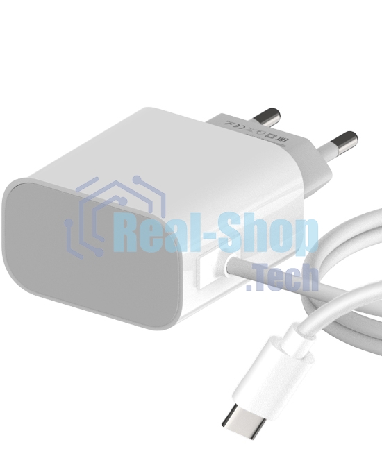 Сетевое зарядное устройство Maxvi CHL-240T 2.4A, with Type-C cable, белый