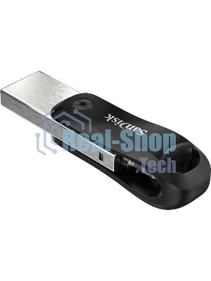 Флешка USB SanDisk IX60N iXpand Go (SDIX60N-064G-GN6NN), 64Gb, USB 3.0/Lightning, R/W 150/70, черный/серебристый