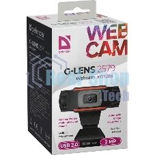Веб-камера G-lens 2579 HD720p 1280x720, 30 кадр/с, USB Type-A, микрофон, автоосвещение, универсальное крепление