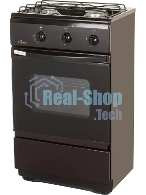 Плита газовая Flama CG 3202 B коричневый, конфорок 2 шт, духовка 30 л, 50 см x 85 см x 35 см