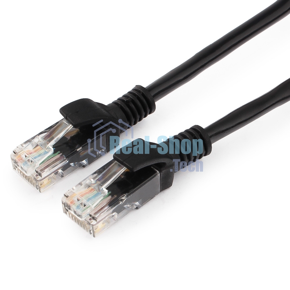 Патч-корд медный UTP Cablexpert PP10-3M/BK cat.5e, 3м, литой, многожильный, черный