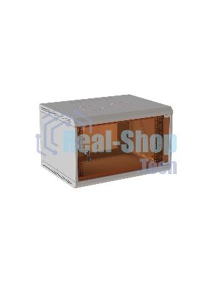 Шкаф коммутационный Suprlan (05-1090) настенный 9U 600x350мм пер.дв.стекл направл.под закл.гайки RAL 7035 285мм 15кг 500мм