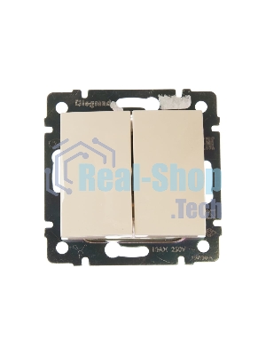 Выключатель Legrand 774305 Valena двухклавишный 10 AX(слоновая кость)