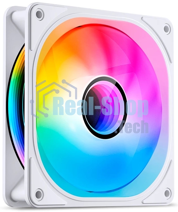Вентилятор для корпуса JONSBO FR-606WR Reverse (120x120x25мм, 4-pin PWM, ARGb, 35.99CFM, 26.5dBA, 1500RPM, белый)