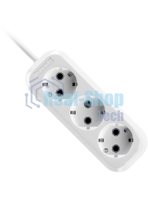 Удлинитель Defender R330 16 А, 3 роз х 2 м, белый