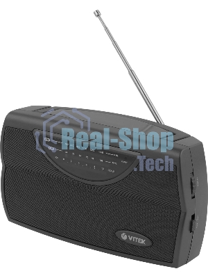 Радиоприемник Vitek VT-3591 (GY) LED индикатор Телескопическая антенна Тип батареек	UM-1