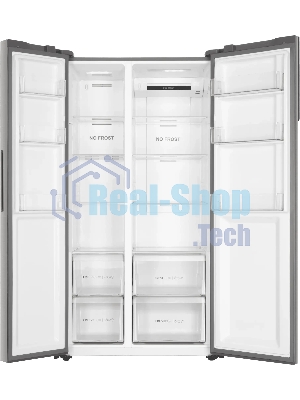 Холодильник Haier HRF541DM7RU серебристый двухкамерный 337/167л морозилка сбоку, No Frost, Side by Side
