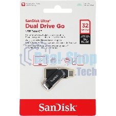 Флешка USB Sandisk DDC3 (SDDDC3-032G-G46), 32Gb, USB 3.0/USB Type-C, R/W 150/30, черный