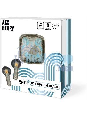Наушники TWS Aksberry G23 черный, вкладыши, Bluetooth, сенсорное управление, до 4 ч