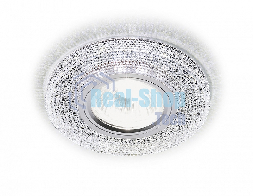 Корпус светильника S290 CH хром/прозрачный/MR16+3W(LED WHITE)
