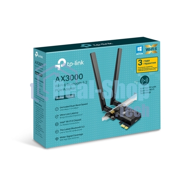 Адаптер PCI Express TP-Link Archer TX55E AX3000 Wi-Fi 6 Bluetooth 5.2