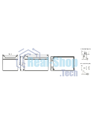 Батарея WBR GP 12120 F2 12V, 12Ah