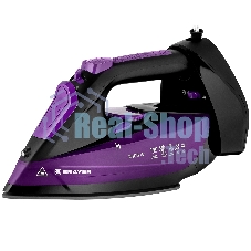 Утюг BRAYER BR4016 фиолетовый/черный, 2400 Вт, 25 г/мин, 140 г/мин, 350 мл