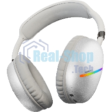 Беспроводные/проводные наушники Soundmax SM-HP2200B белый, накладные, Bluetooth + проводной, до 6 ч