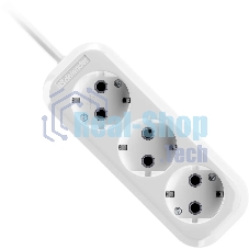 Удлинитель DEFENDER (99369) R330 16 А, 3 роз х 10 м, белый