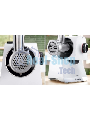 Мясорубка электрическая Bosch MFWS609W белый/черный, 2100 Вт, 3.5 кг/мин, реверс, насадки - 4