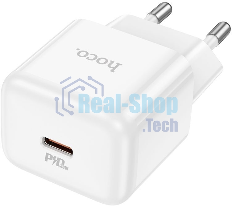 Сетевое зарядное устройство Hoco N32 Glory White 30W 3A+2A+1.5A (PD+QC+AFC) USB Type-C универсальное белый