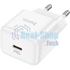 Сетевое зарядное устройство Hoco N32 Glory White 30W 3A+2A+1.5A (PD+QC+AFC) USB Type-C универсальное белый