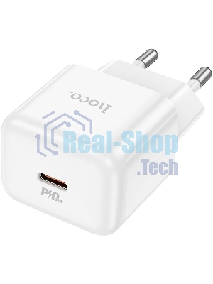 Сетевое зарядное устройство Hoco N32 Glory White 30W 3A+2A+1.5A (PD+QC+AFC) USB Type-C универсальное белый