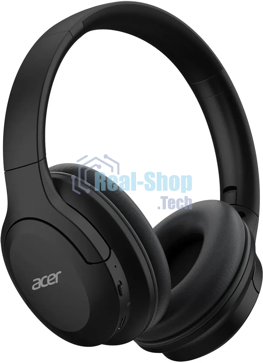 Беспроводные/проводные наушники Acer OHR304 черный, полноформатные, Bluetooth + проводной, активное шумоподавление, до 16 ч