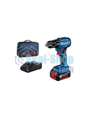 Дрель-шуруповерт Bosch GSR 185-LI, 18 В, 4 Ач, 50 Нм, бесщеточный
