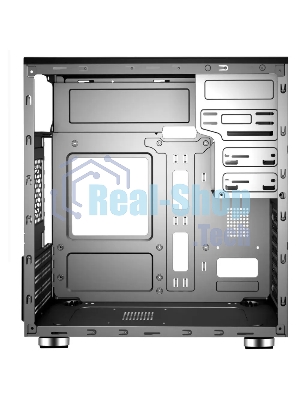 Компьютерный корпус ACD Coffre 102N mATX, черный, 80мм rear FAN, w/o PSU