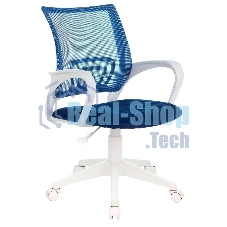 Кресло Бюрократ CH-W695NLT TW-05N TW-10N темно-синий, сетка/ткань, 120 кг, механизм качания