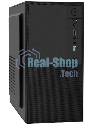 Компьютерный корпус Minitower ExeGate BAA-308UC-UNS500 (mATX, БП UNS500 с вент. 12см, 1хUSB/1хUSB 3.0/1хTypeC, HD Audio, черный)
