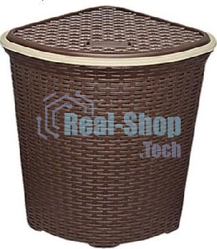 Корзина для белья VIOLET Ротанг 60л угловая (коричневый) 235001