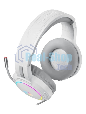 Гарнитура Redragon Mento белый, проводная, USB / 2 x mini jack 3.5 мм, подсветка