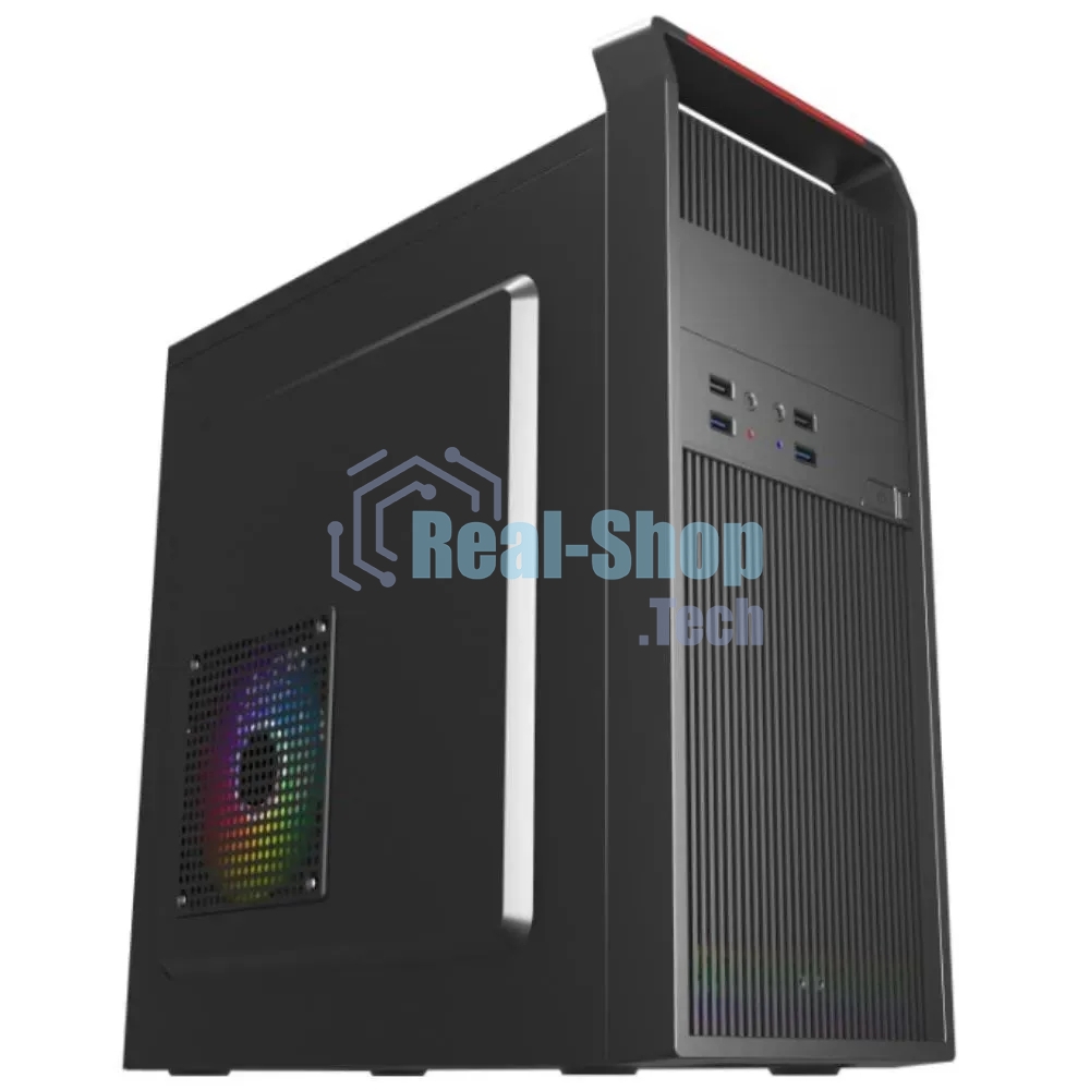 Компьютерный корпус ACD Coffre 102N mATX, черный, 80мм rear FAN, w/o PSU