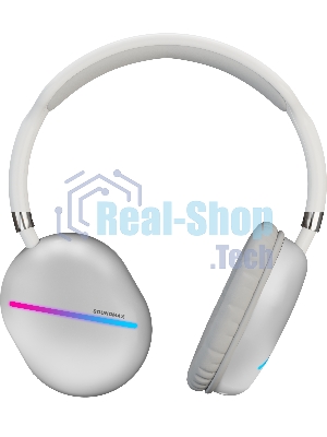 Беспроводные/проводные наушники Soundmax SM-HP2200B белый, накладные, Bluetooth + проводной, до 6 ч
