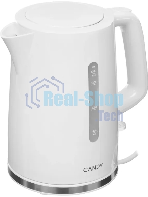 Чайник электрический Candy QA00A1M00RU 1.7л. 2200Вт белый корпус: пластик (CK-100)