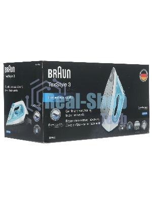 Утюг Braun SI3053BL голубой/белый, 2400 Вт, 45 г/мин, 170 г/мин, 270 мл
