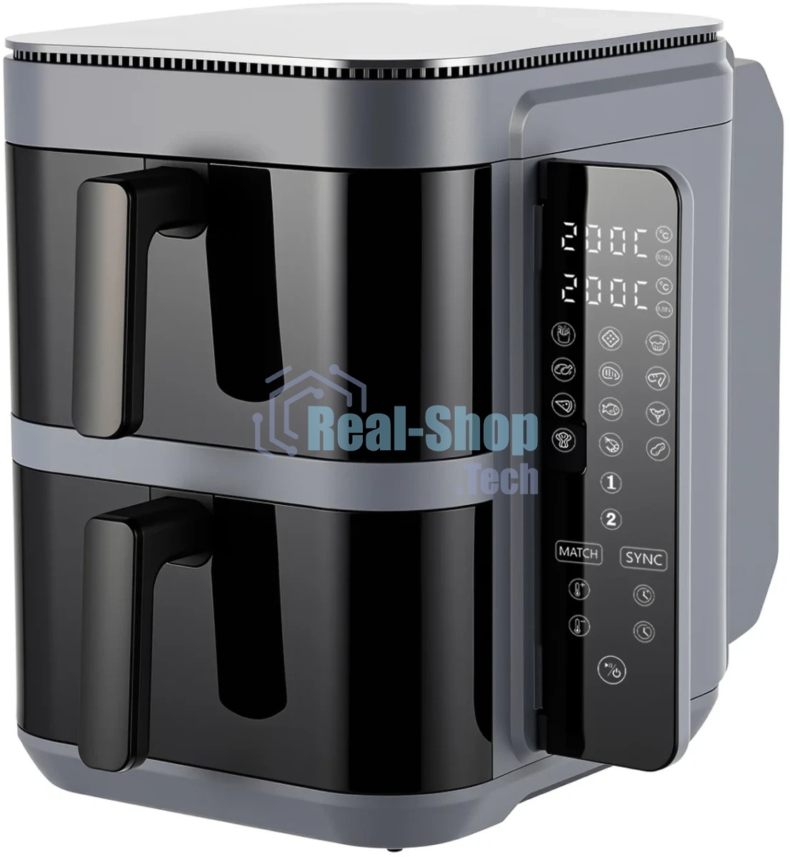 Аэрогриль TopDevice DUO TDA1005 черный, 2800 Вт, 11 л, сенсор, 12 программ
