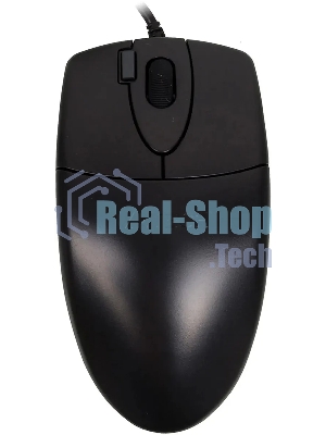 Мышь проводная A4Tech OP-620DS черный, 1000 dpi, USB, кнопки - 4