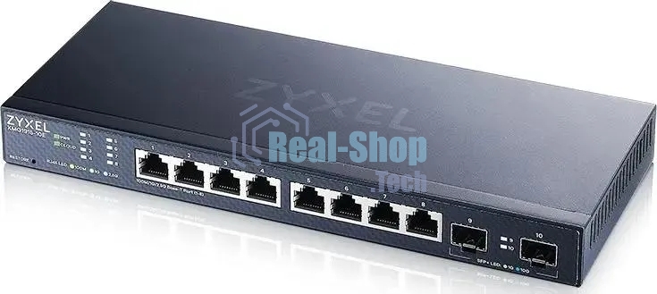 Коммутатор мультигигабитный Smart L3 Lite Zyxel NebulaFlex XMG1915-10E, 8xRJ-45: 1/2.5G, 2xSFP+, бесшумный (без вентилятора)