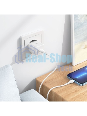 Сетевое зарядное устройство Hoco N32 Glory White 30W 3A+2A+1.5A (PD+QC+AFC) USB Type-C универсальное белый