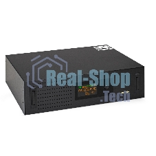 Источник бесперебойного питания ExeGate ServerRM UNL-3000.LCD.AVR.2SH.3C13.USB.3U 3000VA/1800W, Color LCD, AVR, 2*Schuko+3*C13, USB, 3U, установка в стойку, черный