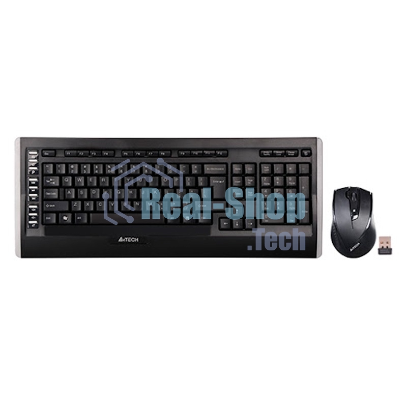 Комплект клавиатура+мышь A4TECH 9300F беспроводной, USB, 2000 DPI, чёрный