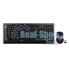 Комплект клавиатура+мышь A4TECH 9300F беспроводной, USB, 2000 DPI, чёрный