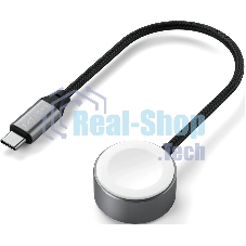 Кабель зарядный Satechi USB-C Magnetic Fast-Charging Cable для Apple Watch, серый космос