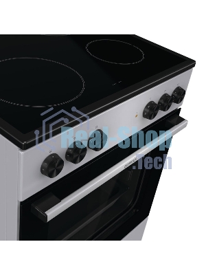 Плита электрическая Gorenje GEC6A11SG серый, конфорок 4 электрических, духовка 65 л, 60 см x 85 см x 60 см