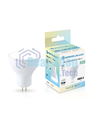 Лампа светодиодная	Ambrella light 161304 LED MR16 13W IC GU5.3 4000K 175-265V
