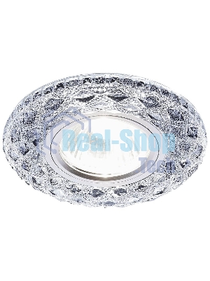 Корпус светильника S288 CH хром/прозрачный/MR16+3W(LED WHITE)