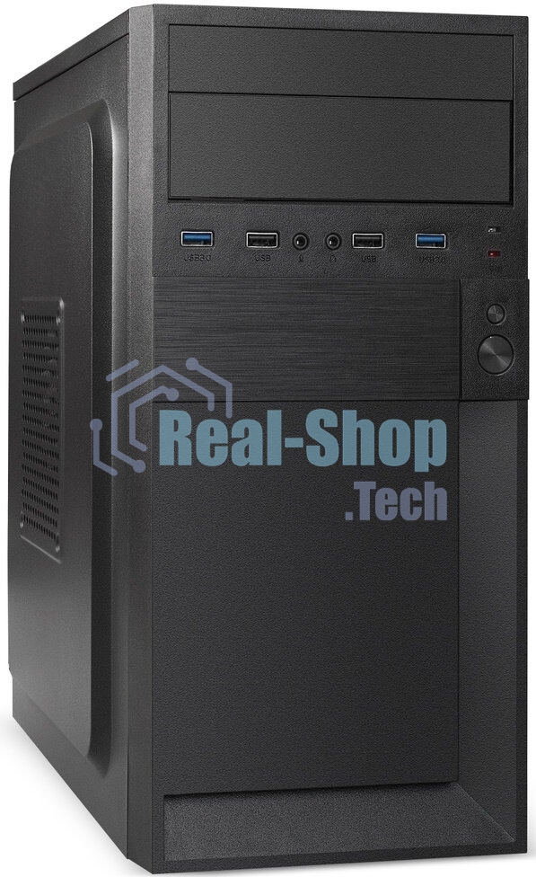 Компьютерный корпус Minitower ExeGate BAA-105U2-01-AAA350 (mATX, БП AAA350 с вент. 8см, 2*USB+2*USB 3.0, аудио, черный)