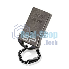 Флешка USB R/W Silicon Power 8Gb Touch T01 SP008Gb,UF2T01V1K USB 2.0 черный/серебристый