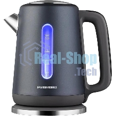 Чайник электрический Redmond KM238 1.7л. 2200Вт серо-голубой корпус: стекло