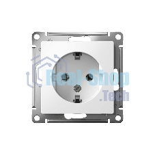 Механизм розетки 1-м СП AtlasDesign с заземл. 16А белый, SchE ATN000143